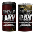 Australia ANZAC Day 4 in 1 Can Cooler Tumbler We Will Remember Them Poppy Camouflage - Aussie Hoodie