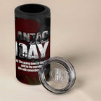 Australia ANZAC Day 4 in 1 Can Cooler Tumbler We Will Remember Them Poppy Camouflage - Aussie Hoodie