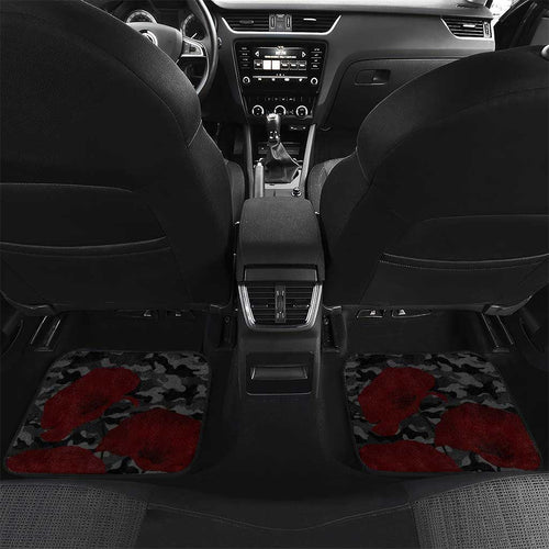 Australia ANZAC Day Car Mats We Will Remember Them Poppy Camouflage - Aussie Hoodie