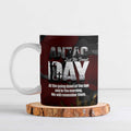 Australia ANZAC Day Ceramic Mug We Will Remember Them Poppy Camouflage - Aussie Hoodie