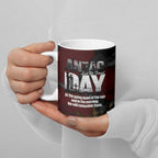 Australia ANZAC Day Ceramic Mug We Will Remember Them Poppy Camouflage - Aussie Hoodie