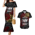 Australia ANZAC Day Couples Matching Mermaid Dress and Hawaiian Shirt We Will Remember Them Poppy Camouflage - Aussie Hoodie