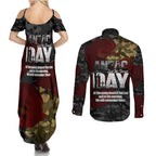 Australia ANZAC Day Couples Matching Summer Maxi Dress and Long Sleeve Button Shirt We Will Remember Them Poppy Camouflage - Aussie Hoodie