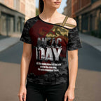 Australia ANZAC Day Cross Shoulder Shirt We Will Remember Them Poppy Camouflage - Aussie Hoodie