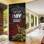 Australia ANZAC Day Door Cover We Will Remember Them Poppy Camouflage - Aussie Hoodie