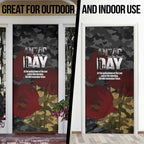 Australia ANZAC Day Door Cover We Will Remember Them Poppy Camouflage - Aussie Hoodie