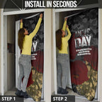 Australia ANZAC Day Door Cover We Will Remember Them Poppy Camouflage - Aussie Hoodie