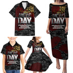 Australia ANZAC Day Family Matching Puletasi and Hawaiian Shirt We Will Remember Them Poppy Camouflage