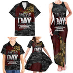 Australia ANZAC Day Family Matching Tank Maxi Dress and Hawaiian Shirt We Will Remember Them Poppy Camouflage