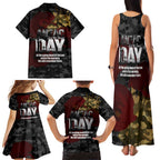 Australia ANZAC Day Family Matching Tank Maxi Dress and Hawaiian Shirt We Will Remember Them Poppy Camouflage