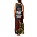 Australia ANZAC Day Family Matching Tank Maxi Dress and Hawaiian Shirt We Will Remember Them Poppy Camouflage