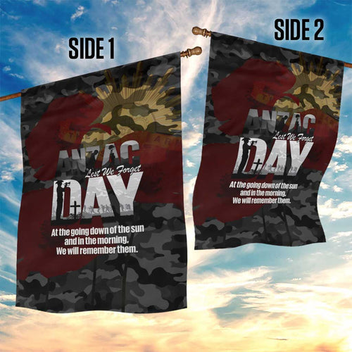 Australia ANZAC Day Garden Flag We Will Remember Them Poppy Camouflage - Aussie Hoodie
