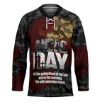 Australia ANZAC Day Hockey Jersey We Will Remember Them Poppy Camouflage - Aussie Hoodie