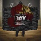 Australia ANZAC Day Hooded Blanket We Will Remember Them Poppy Camouflage - Aussie Hoodie