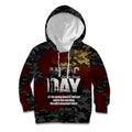 Australia ANZAC Day Kid Hoodie We Will Remember Them Poppy Camouflage - Aussie Hoodie