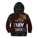 Australia ANZAC Day Kid Hoodie We Will Remember Them Poppy Camouflage - Aussie Hoodie