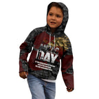 Australia ANZAC Day Kid Hoodie We Will Remember Them Poppy Camouflage - Aussie Hoodie