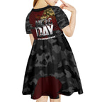 Australia ANZAC Day Kid Short Sleeve Dress We Will Remember Them Poppy Camouflage - Aussie Hoodie