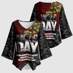 Australia ANZAC Day Kimono Sleeve Blouse We Will Remember Them Poppy Camouflage - Aussie Hoodie