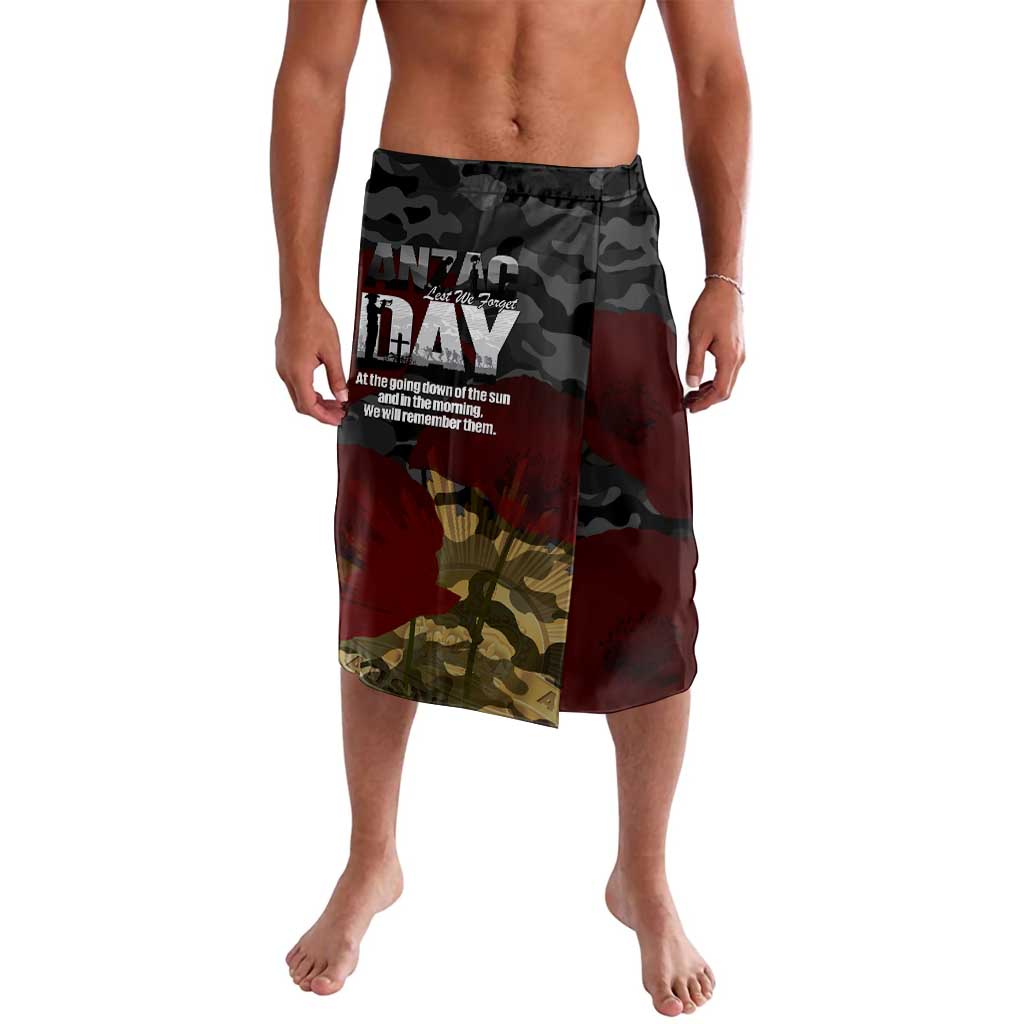 Australia ANZAC Day Lavalava We Will Remember Them Poppy Camouflage - Aussie Hoodie