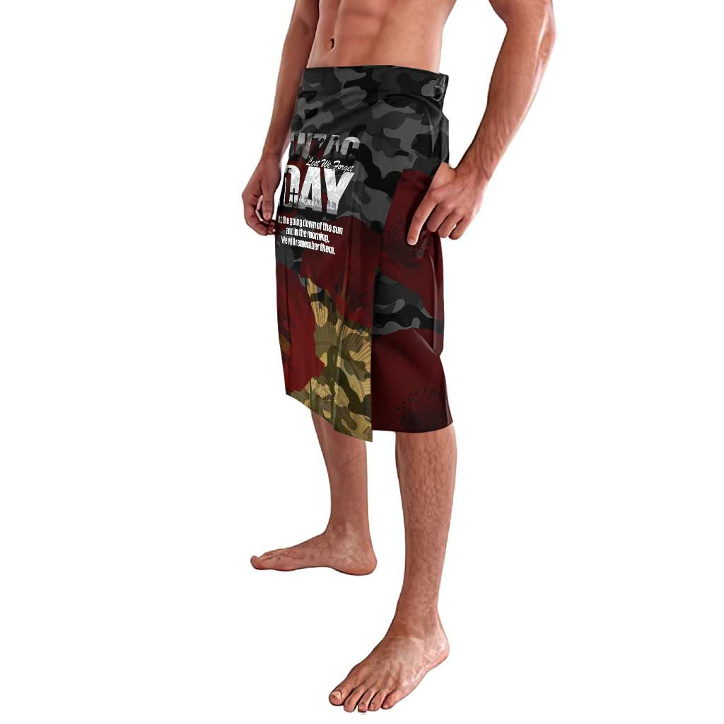 Australia ANZAC Day Lavalava We Will Remember Them Poppy Camouflage - Aussie Hoodie