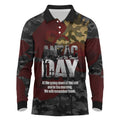 Australia ANZAC Day Long Sleeve Polo Shirt We Will Remember Them Poppy Camouflage - Aussie Hoodie