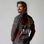 Australia ANZAC Day Long Sleeve Polo Shirt We Will Remember Them Poppy Camouflage - Aussie Hoodie
