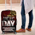 Australia ANZAC Day Luggage Cover We Will Remember Them Poppy Camouflage - Aussie Hoodie