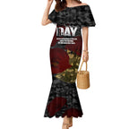 Australia ANZAC Day Mermaid Dress We Will Remember Them Poppy Camouflage - Aussie Hoodie