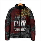 Australia ANZAC Day Padded Jacket We Will Remember Them Poppy Camouflage - Aussie Hoodie