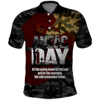 Australia ANZAC Day Polo Shirt We Will Remember Them Poppy Camouflage - Aussie Hoodie