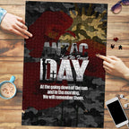 Australia ANZAC Day Puzzle We Will Remember Them Poppy Camouflage - Aussie Hoodie