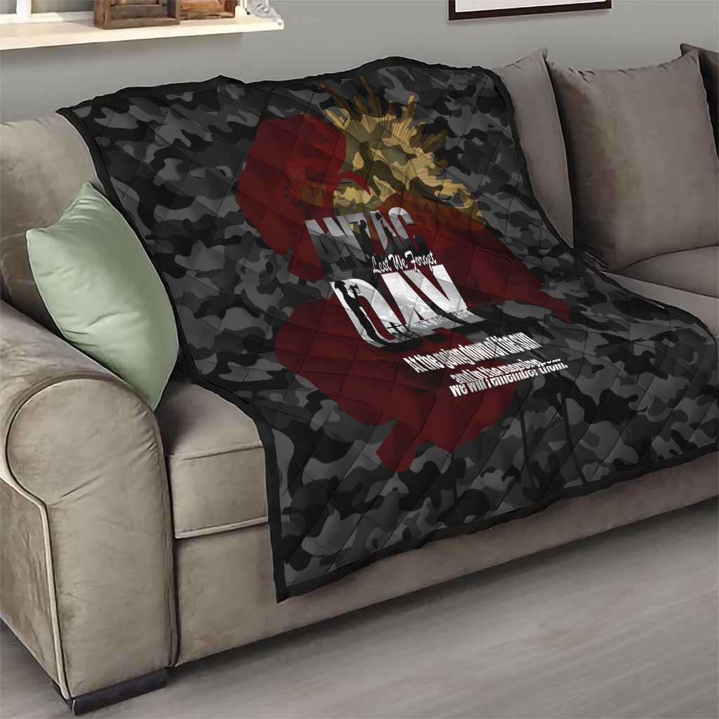 Australia ANZAC Day Quilt We Will Remember Them Poppy Camouflage - Aussie Hoodie