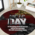 Australia ANZAC Day Round Carpet We Will Remember Them Poppy Camouflage - Aussie Hoodie