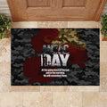 Australia ANZAC Day Rubber Doormat We Will Remember Them Poppy Camouflage - Aussie Hoodie