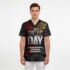 Australia ANZAC Day Scrub Top We Will Remember Them Poppy Camouflage - Aussie Hoodie