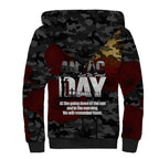 Australia ANZAC Day Sherpa Hoodie We Will Remember Them Poppy Camouflage - Aussie Hoodie