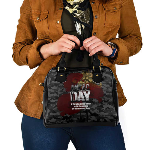 Australia ANZAC Day Shoulder Handbag We Will Remember Them Poppy Camouflage - Aussie Hoodie