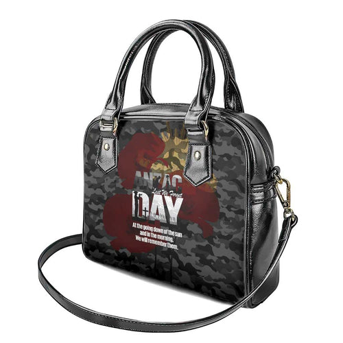 Australia ANZAC Day Shoulder Handbag We Will Remember Them Poppy Camouflage - Aussie Hoodie