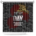 Australia ANZAC Day Shower Curtain We Will Remember Them Poppy Camouflage - Aussie Hoodie