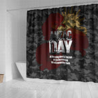Australia ANZAC Day Shower Curtain We Will Remember Them Poppy Camouflage - Aussie Hoodie