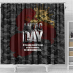 Australia ANZAC Day Shower Curtain We Will Remember Them Poppy Camouflage - Aussie Hoodie