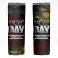 Australia ANZAC Day Skinny Tumbler We Will Remember Them Poppy Camouflage - Aussie Hoodie