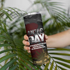 Australia ANZAC Day Skinny Tumbler We Will Remember Them Poppy Camouflage - Aussie Hoodie