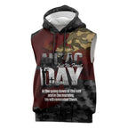 Australia ANZAC Day Sleeveless Hoodie We Will Remember Them Poppy Camouflage - Aussie Hoodie