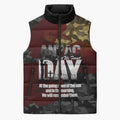 Australia ANZAC Day Sleeveless Puffer Jacket We Will Remember Them Poppy Camouflage - Aussie Hoodie