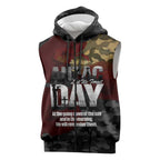Australia ANZAC Day Sleeveless Zip Hoodie We Will Remember Them Poppy Camouflage - Aussie Hoodie