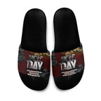 Australia ANZAC Day Slide Sandals We Will Remember Them Poppy Camouflage - Aussie Hoodie