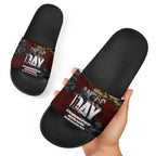 Australia ANZAC Day Slide Sandals We Will Remember Them Poppy Camouflage - Aussie Hoodie