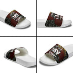 Australia ANZAC Day Slide Sandals We Will Remember Them Poppy Camouflage - Aussie Hoodie